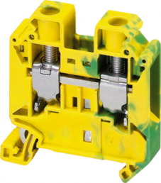 Ground terminal, 2 pole, 0.5-16 mm², clamping points: 2, green/yellow, screw connection, 101 A