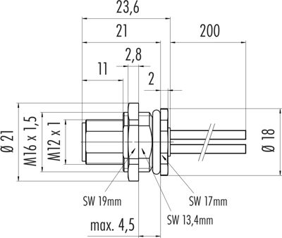 09 0691 121 04 binder Sensor-Actuator Cables Image 2