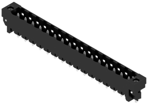 Pin header, 16 pole, pitch 5.08 mm, straight, black, 1149690000