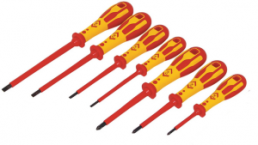 VDE screwdriver kit, PZ0, PZ1, PZ2, 2.5 mm, 4 mm, 5.5 mm, 6.5 mm, Pozidriv/slotted, T49193D