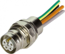 Sensor actuator cable, M12-flange socket, straight to open end, 5 pole, 0.3 m, 12 A, 21033096504