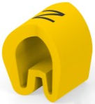 PVC cable maker, imprint "N", (L x W x H) 4.75 x 4.5 x 4.85 mm, max. bundle Ø 4.7 mm, yellow, EC0658-000