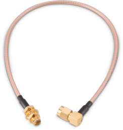 Coaxial cable, SMA plug (angled) to SMA jack (straight), 50 Ω, RG-316DB, grommet black, 304.8 mm, 65503603230506