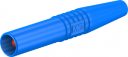 4 mm plug, solder connection, 2.5 mm², CAT II, blue, 22.2665-23