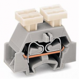 4-wire terminal, spring-clamp connection, 0.08-2.5 mm², 1 pole, 24 A, 6 kV, light gray, 261-343/342-000