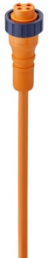 Sensor actuator cable, 7/8"-cable socket, straight to open end, 4 pole, 10 m, PVC, orange, 9 A, 12853