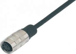 Sensor actuator cable, M16-coupling, straight to open end, 6 pole, 2 m, PUR, black, 3 A, 79 6118 20 06