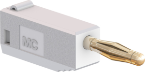 2 mm plug, solder connection, 0.5 mm², white, 22.2616-29