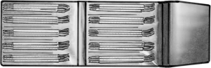 Cable maker, imprint "A, B, L, N, U, V, W, X, +, -", (L) 3 mm, max. bundle Ø 4.5 mm, white, 3-1768044-7