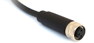 Sensor actuator cable, M8-cable socket, straight to open end, 3 pole, 1 m, PUR, black, 3 A, PXPTPU08FBF03ACL010PUR