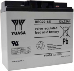 Lead-battery, 12 V, 23 Ah, 181 x 77 x 167 mm, internal thread M5