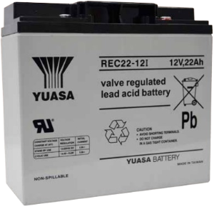 Lead-battery, 12 V, 23 Ah, 181 x 77 x 167 mm, internal thread M5