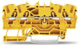 4-wire feed-through terminal, spring-clamp connection, 0.25-4.0 mm², 1 pole, 24 A, 8 kV, yellow, 2002-1406