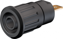 4 mm socket, flat plug connection, mounting Ø 12.2 mm, CAT III, black, 23.3120-21