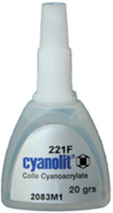 Cyanoacrylate adhesive 20 g bottle, Panacol CYANOLIT 221 F 20G