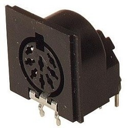 Panel socket, 8 pole, solder pin, screw locking, angled, 931399500