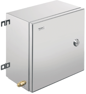 Stainless steel enclosure, (L x W x H) 150 x 306 x 306 mm, silver (RAL 7035), IP66, 1200030000