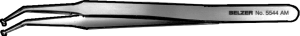 ESD SMD tweezers, uninsulated, antimagnetic, stainless steel, 115 mm, 5544 AM