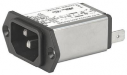 IEC plug C14, 50 to 60 Hz, 1 A, 250 VAC, 11 mH, faston plug 6.3 mm, 5110.0133.1