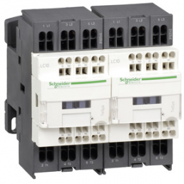 Reversing contactor, 3 pole, 32 A, 400 V, 3 Form A (N/O), coil 24 VDC, spring-clamp connection, LC2D323BD