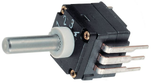 Step rotary switches, 1 pole, 4 stage, 36°, interrupting, 200 mA, 42 V, 07R1424
