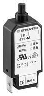 Circuit breaker, 1 pole, T characteristic, 1.2 A, 48 V (DC), 240 V (AC), faston plug 2.8 x 0.8 mm, Drop-in, IP40