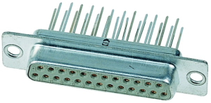 D-Sub socket, 50 pole, standard, equipped, straight, solder pin, 09670504754
