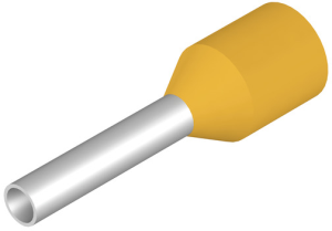 Insulated Wire end ferrule, 1.0 mm², 14 mm/8 mm long, DIN 46228/4, yellow, 9025970000