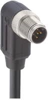 Sensor actuator cable, M12-cable plug, angled to open end, 5 pole, 10 m, PUR, black, 4 A, 9977