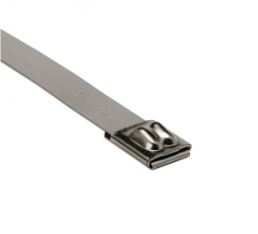 Cable tie, stainless steel, (L x W) 838 x 12.3 mm, bundle-Ø 12 to 254 mm, metal, -80 to 538 °C