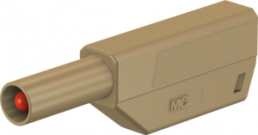 4 mm plug, solder connection, 0.75-2.5 mm², CAT II, brown, 22.2654-27