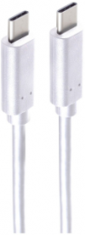 USB 3.2 connecting cable, USB plug type C to USB plug type C, 0.5 m, white