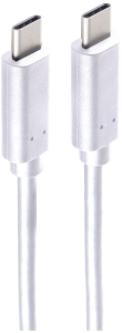 USB 3.2 connecting cable, USB plug type C to USB plug type C, 2 m, white