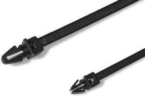Cable tie with spreader foot, polyamide, (L x W) 210 x 4.6 mm, bundle-Ø 3 to 44 mm, black, -40 to 85 °C