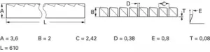 FCB-574-BLANK-610 MTC Contact Spring Strips