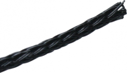 Self closing plastic braided sleeve, range 6-12 mm, black, halogen free, -50 to 130 °C