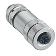 Socket, M12, 8 pole, screw connection, straight, 59923