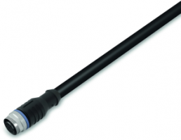 Sensor actuator cable, M12-cable socket, straight to open end, 5 pole, 1.5 m, PUR, black, 4 A, 756-5301/050-015