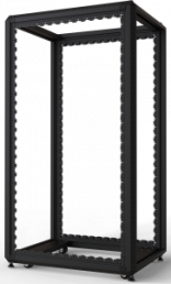 29 U cabinet rack, mobile, (H x W x D) 1400 x 600 x 800 mm, steel, black gray, 20630-204