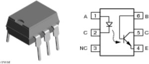 Vishay optocoupler, DIP-6, SFH600-3