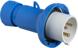 CEE plug, 3 pole, 16 A/200-250 V, blue, 6 h, IP67, PKE16M723