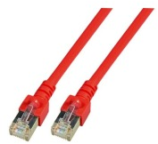 Patch cable, RJ45 plug, straight to RJ45 plug, straight, Cat 5e, SF/UTP, PVC, 30 m, red