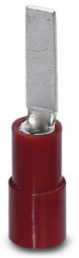 Insulated pin cable lug, 0.5-1.5 mm², AWG 20 to 16, 2.8 mm, red