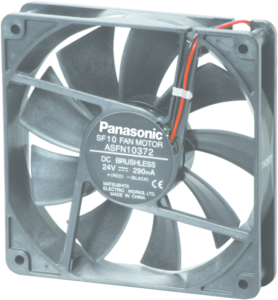 DC axial fan, 12 V, 120 x 120 x 25.5 mm, 109.41 m³/h, 27 dB, ball bearing, Panasonic, ASFP14391