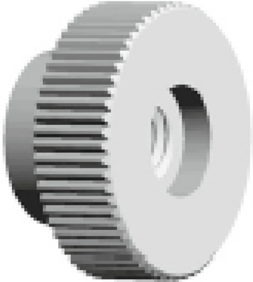 RÄNDELMUTTER M4 WEISS Nuts, Washers, Rings Image 1