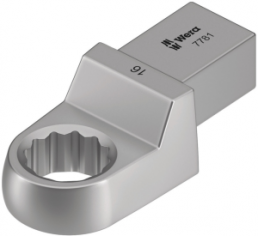 Insert ring wrench, 16 mm, 122 mm, 137 g, chromium-vanadium steel, 05078693001