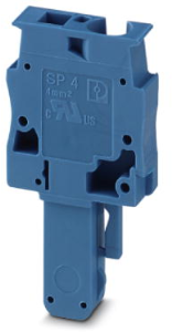 Plug, spring balancer connection, 0.08-6.0 mm², 1 pole, 32 A, 8 kV, blue, 3042764