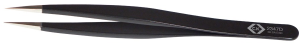 ESD precision tweezers, uninsulated, antimagnetic, stainless steel, 122 mm, T2347D