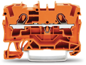 2-wire feed-through terminal, spring-clamp connection, 0.5-6.0 mm², 2 pole, 32 A, 8 kV, orange, 2004-1202