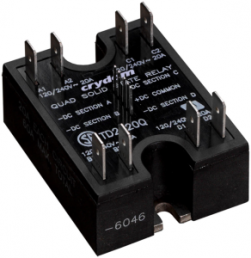 Solid state relay, 280 VAC, zero voltage switching, 4-15 VDC, 20 A, PCB mounting, TD2420Q